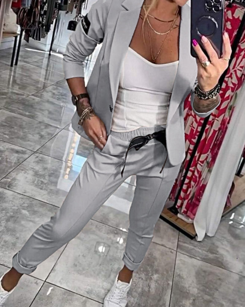 Catalina | Elegant Two-Piece Blazer & Pant Set