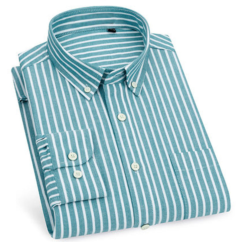 Cotton Oxford Slim Men's Striped Shirt