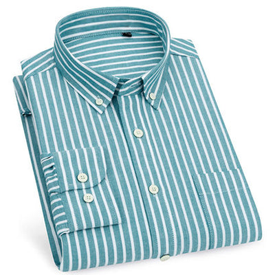 Cotton Oxford Slim Men's Striped Shirt