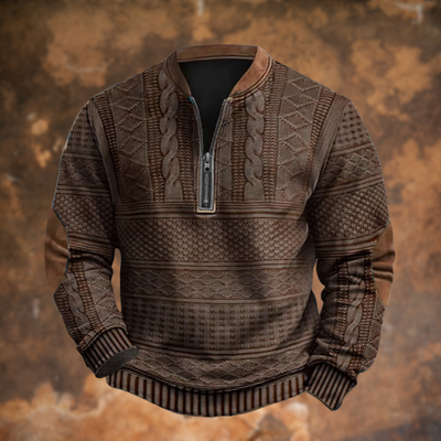 Anton™ | Printed Half-Zip Long Sleeve Top