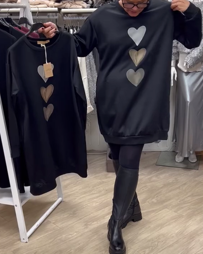 Hanah™ | Heart Print Pullover