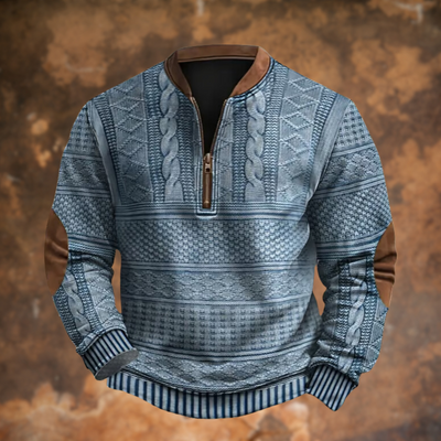 Anton™ | Printed Half-Zip Long Sleeve Top