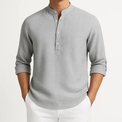 Günter™ - COTTON SHIRT WITH STAND COLLAR