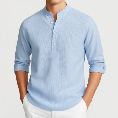 Günter™ - COTTON SHIRT WITH STAND COLLAR