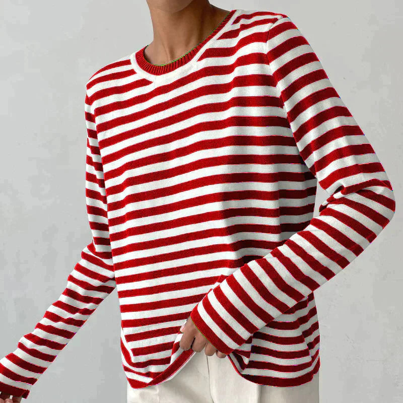 OLIVIA™ | LONG-SLEEVED STRIPED SWEATER