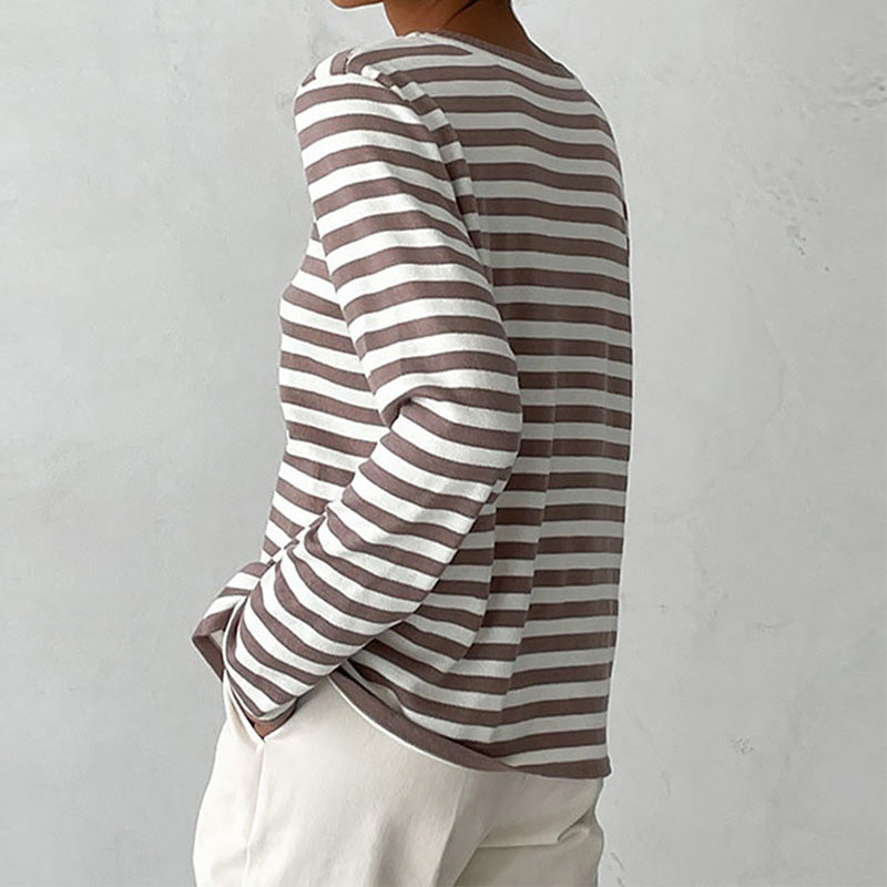 OLIVIA™ | LONG-SLEEVED STRIPED SWEATER