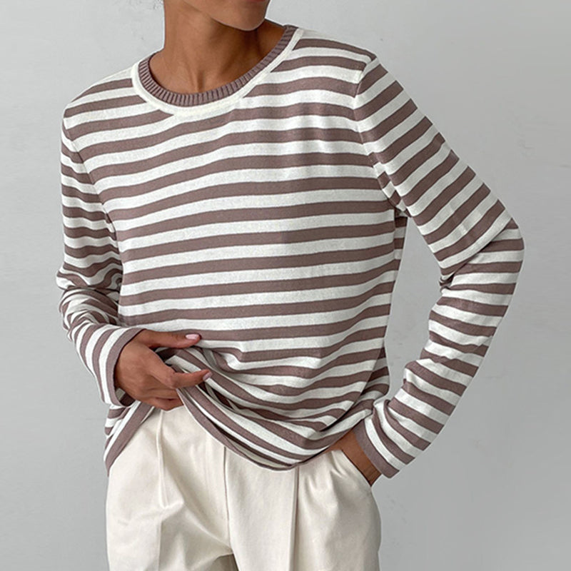 OLIVIA™ | LONG-SLEEVED STRIPED SWEATER
