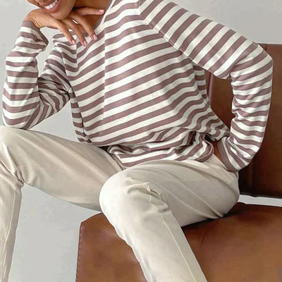 OLIVIA™ | LONG-SLEEVED STRIPED SWEATER