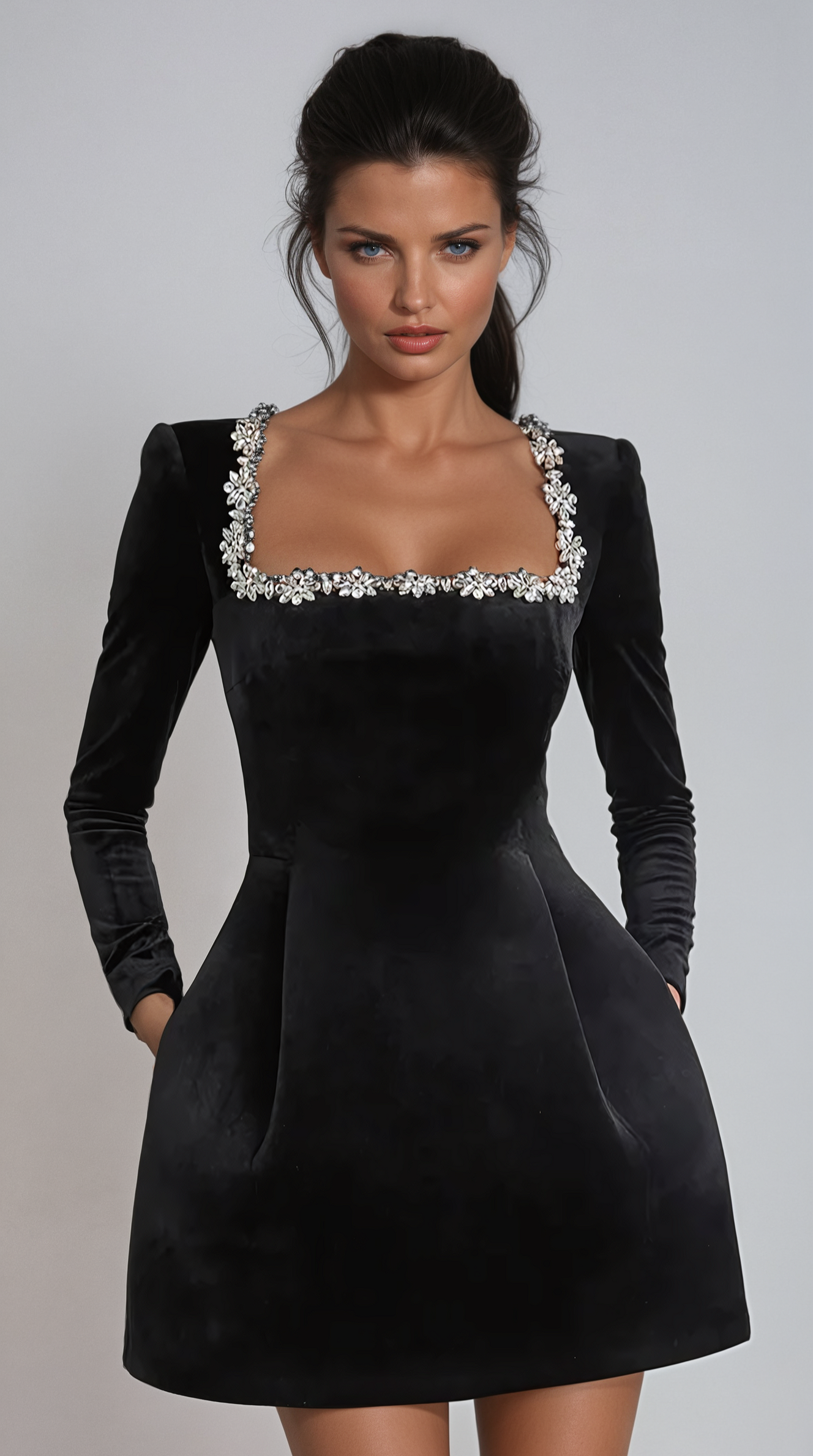 Carolyn | Embellished Mini Dress