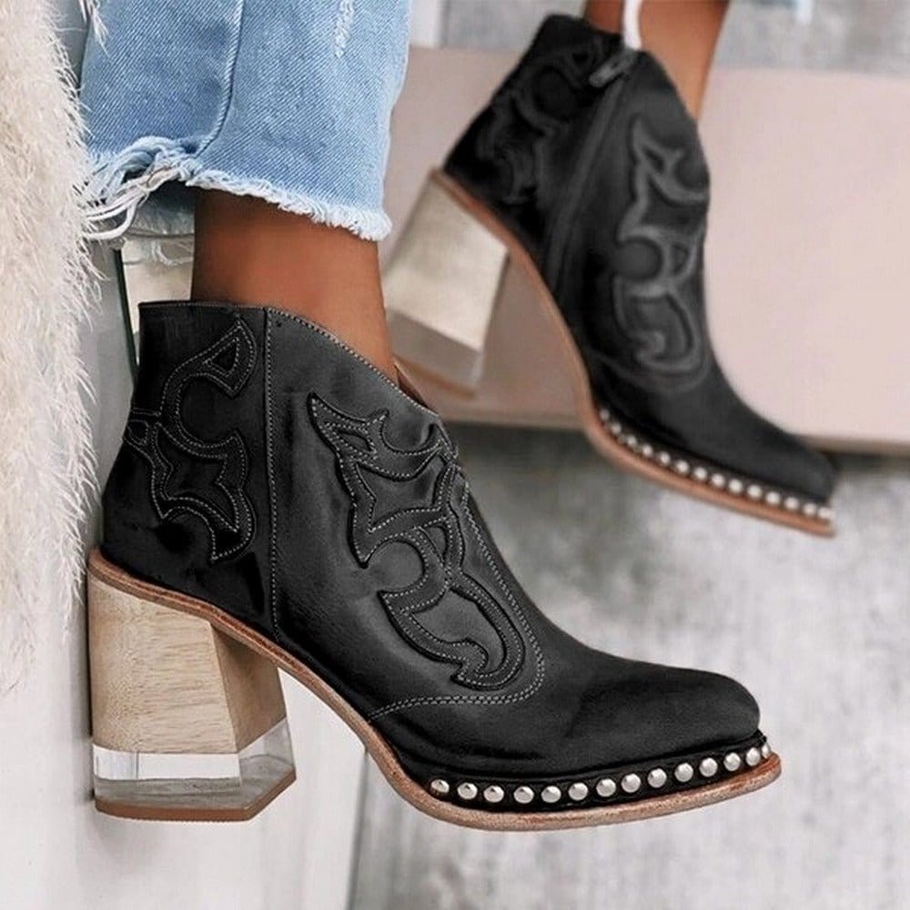 Gwen |Textured Ankle Boot