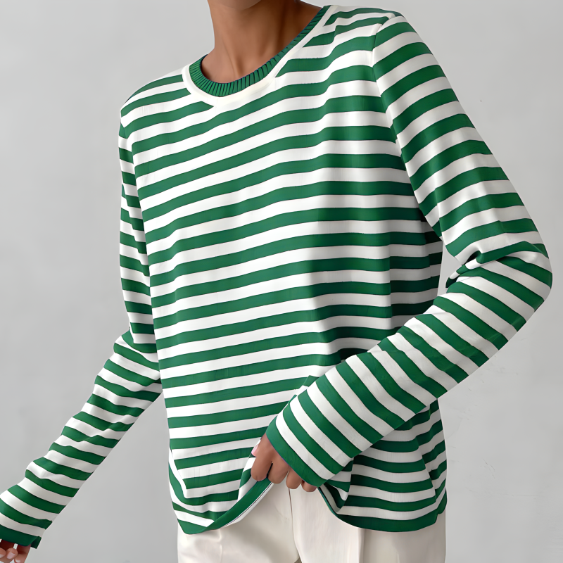 OLIVIA™ | LONG-SLEEVED STRIPED SWEATER